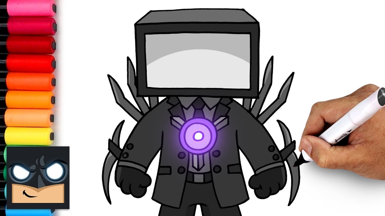 how to draw tv man