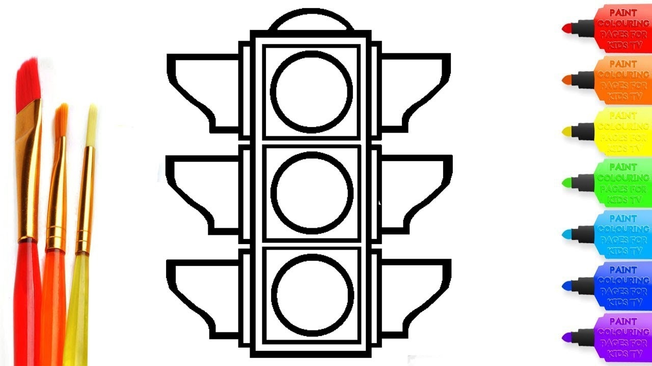 coloring pages of traffic lights