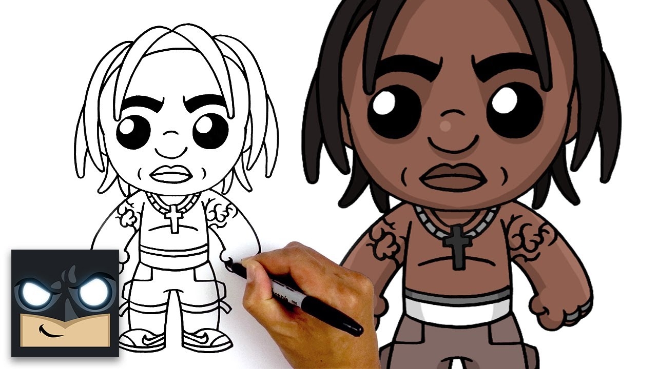How To Draw Travis Scott NEW FORTNITE SKIN YouTube