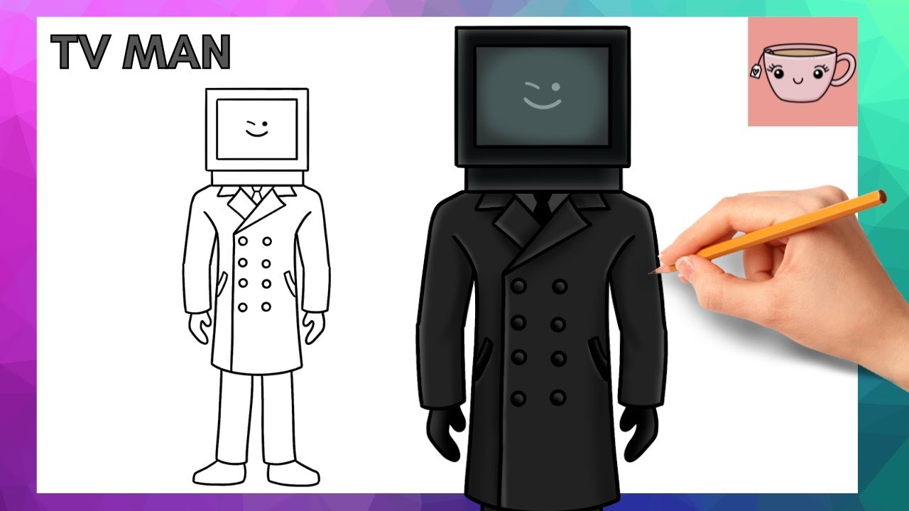 How To Draw TV Man Skibidi Toilet Easy Step By Step Drawing Tutorial YouTube