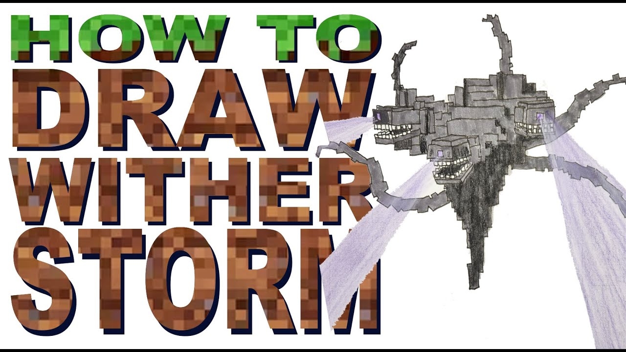 How To Draw Wither Storm Minecraft YouTube