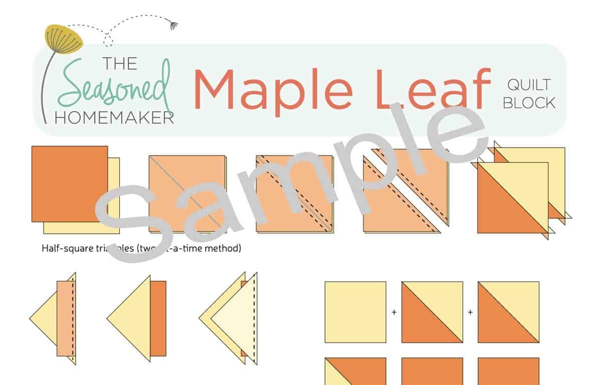 How To Make A Perfect Maple Leaf Quilt Block The Seasoned Homemaker 