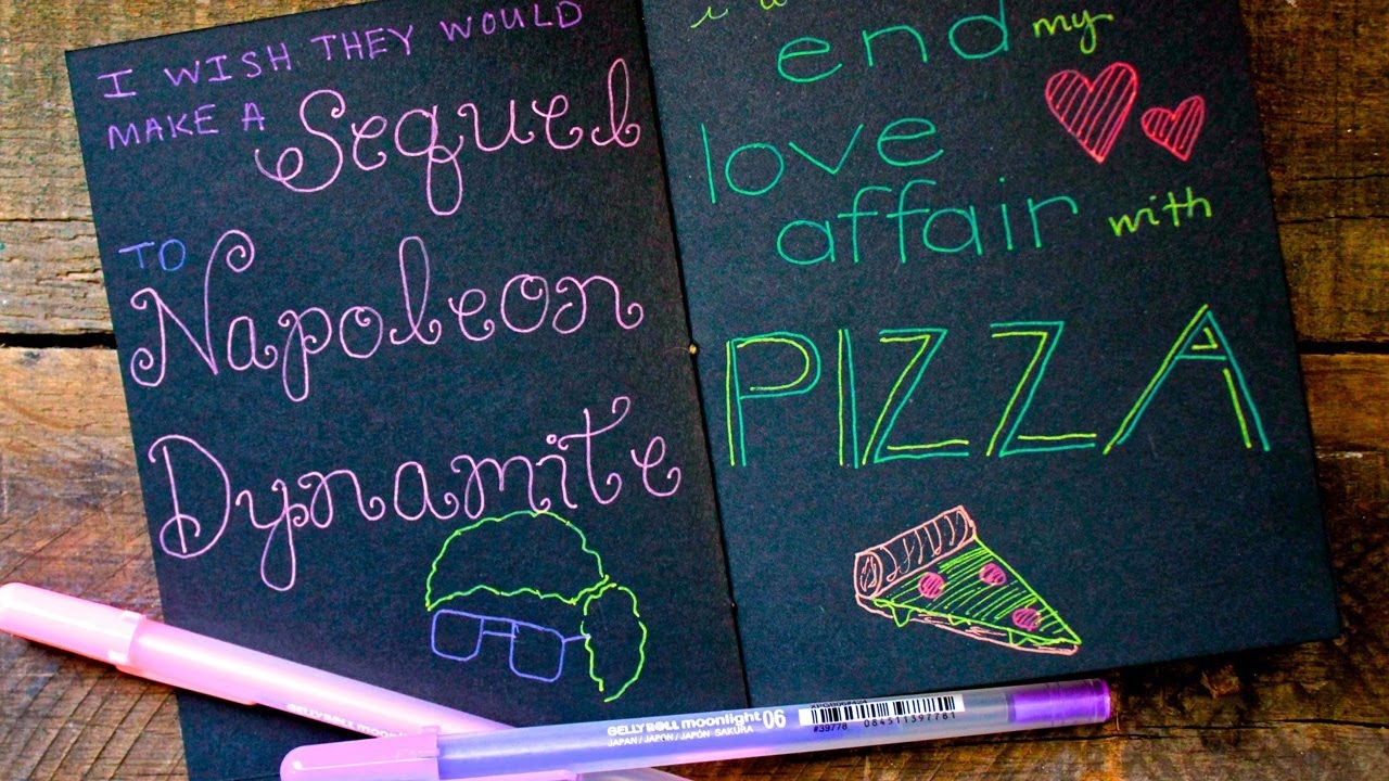 How To Make And Decorate A Black Paper Notebook YouTube