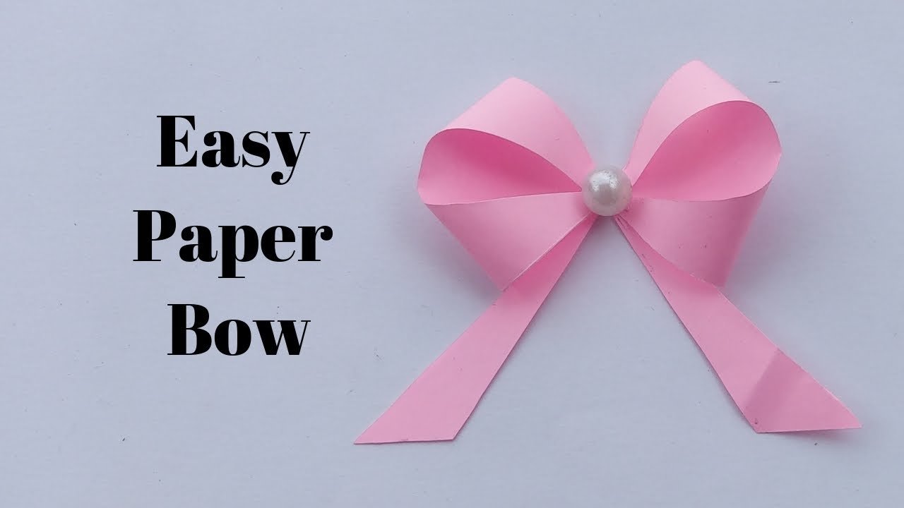 How To Make Bow Out Of Paper Easy Paper Bow YouTube