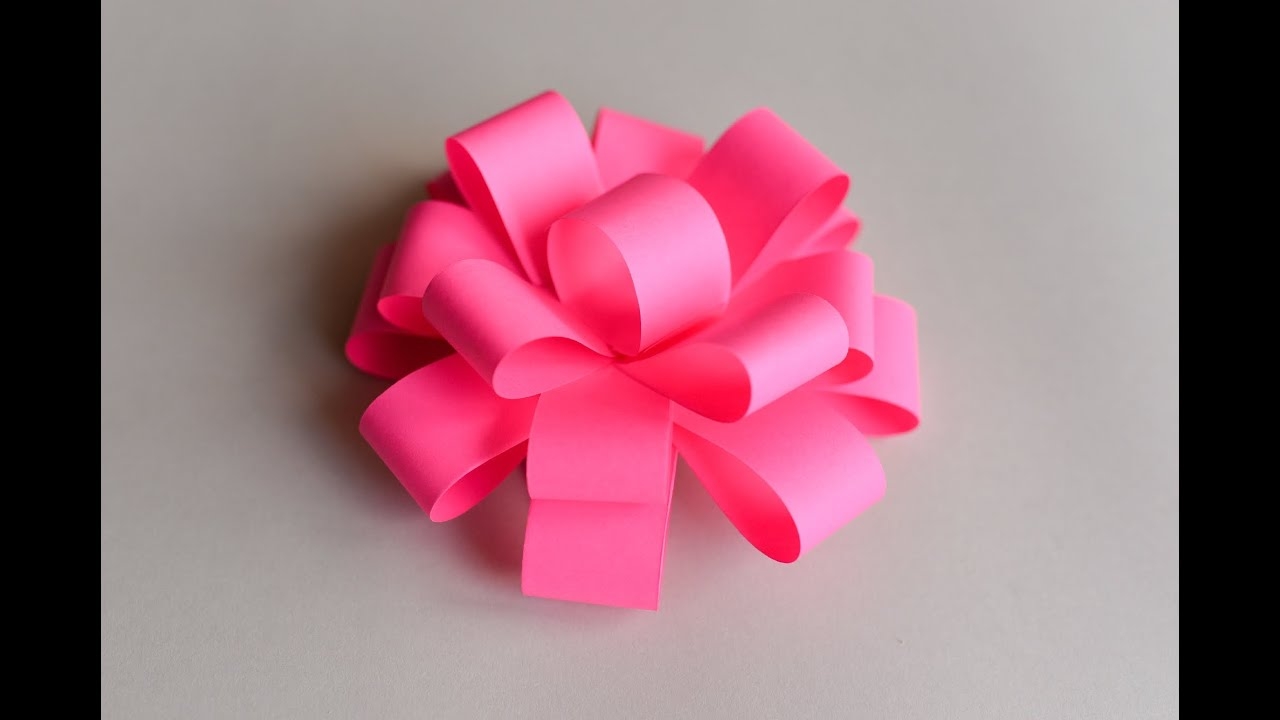 How To Make Easy Paper Bow Step By Step Papierowa Kokarda YouTube