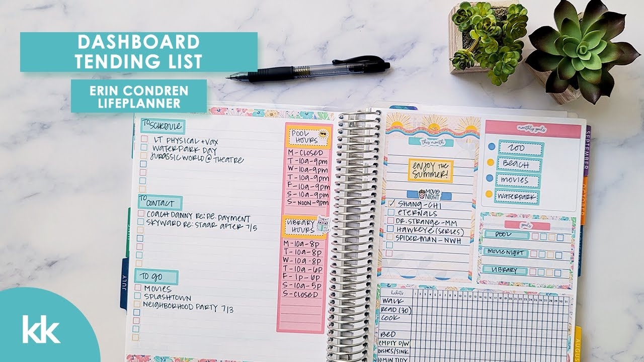 How To Use Erin Condren Monthly Dashboard Pages As A Tending List Plan With Me Sweet Sticker Bliss YouTube