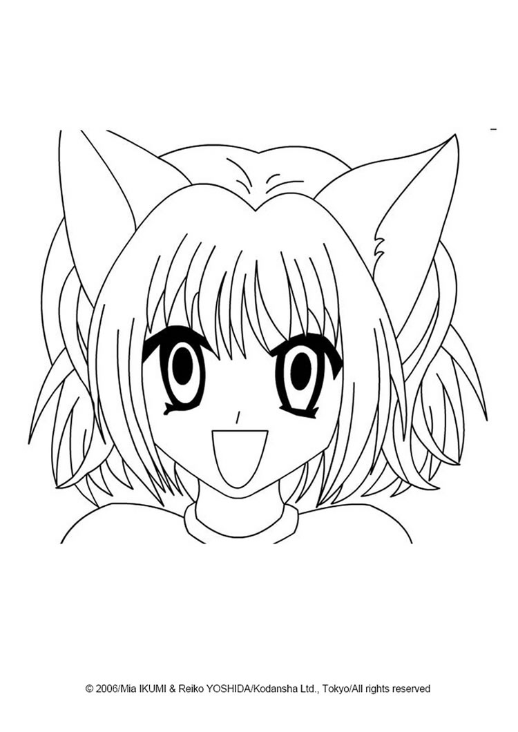Ichigo Momomiya Coloring Pages Hellokids