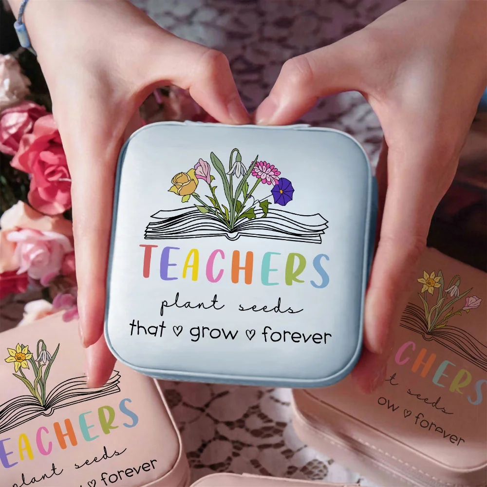 Id Me Fitbit Discount For Teachers Custom Book Birth Flower Teacher s Jewelry Box Teachers Plant