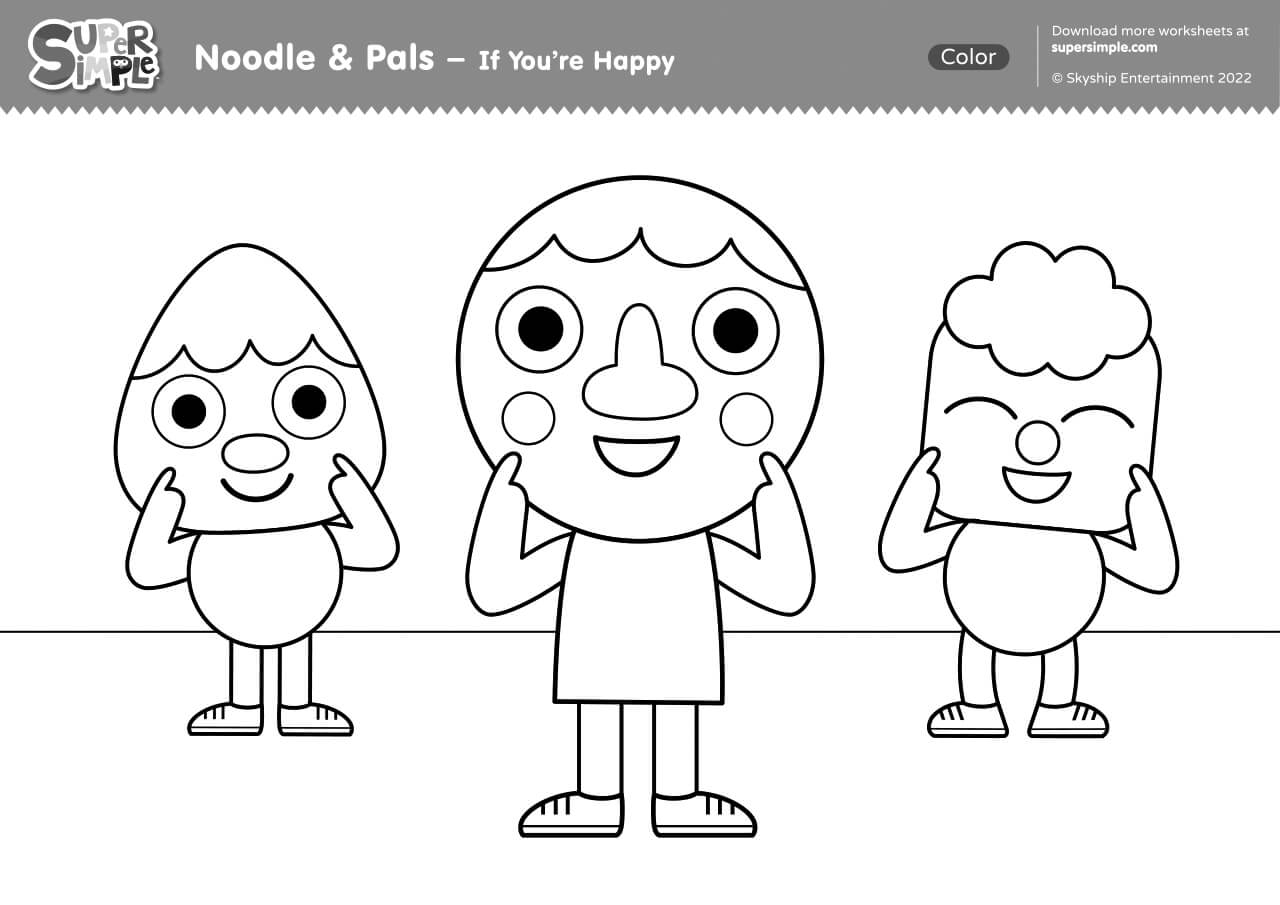 If You re Happy Coloring Page Super Simple