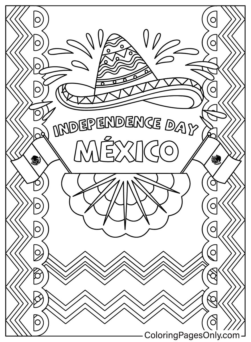 Independence Mexico Day Coloring Pages Download And Print Free Coloring Pages At Https t co PU4K3DTDda Mexico MexicoDay holidays Coloringpagesonly coloringpages ColoringBook art sketch drawing draw coloring trend Trending Twitter 