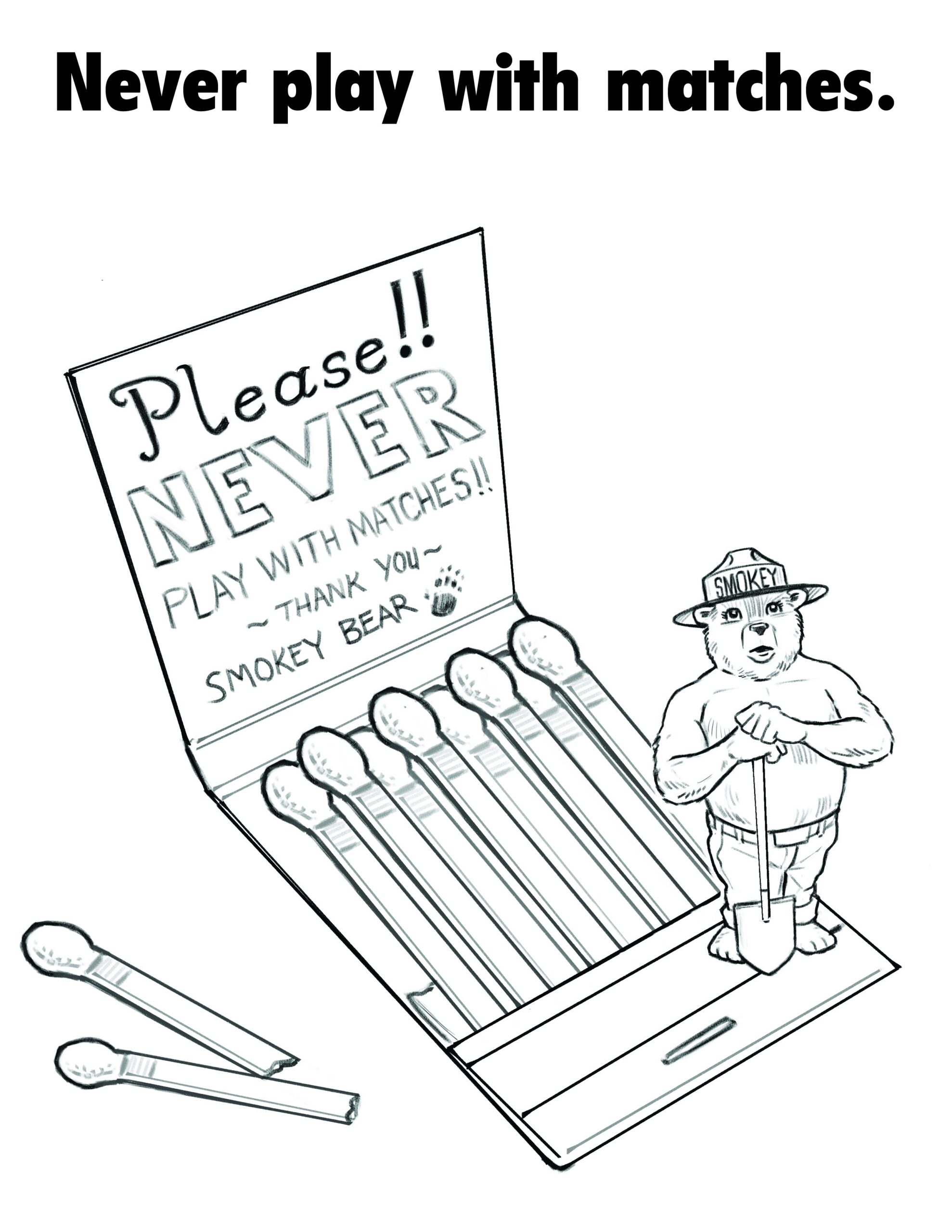 smokey the bear coloring pages