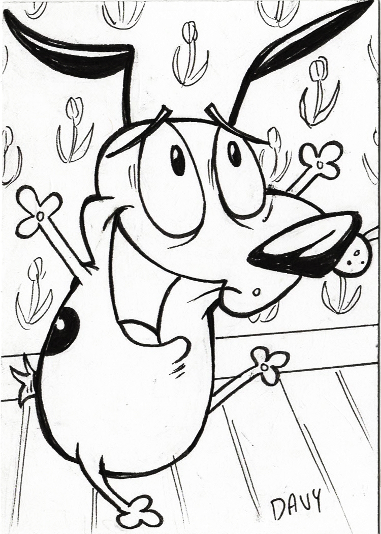 INKtober Day 5 Courage The Cowardly Dog Charmy s Army The Comic Strip