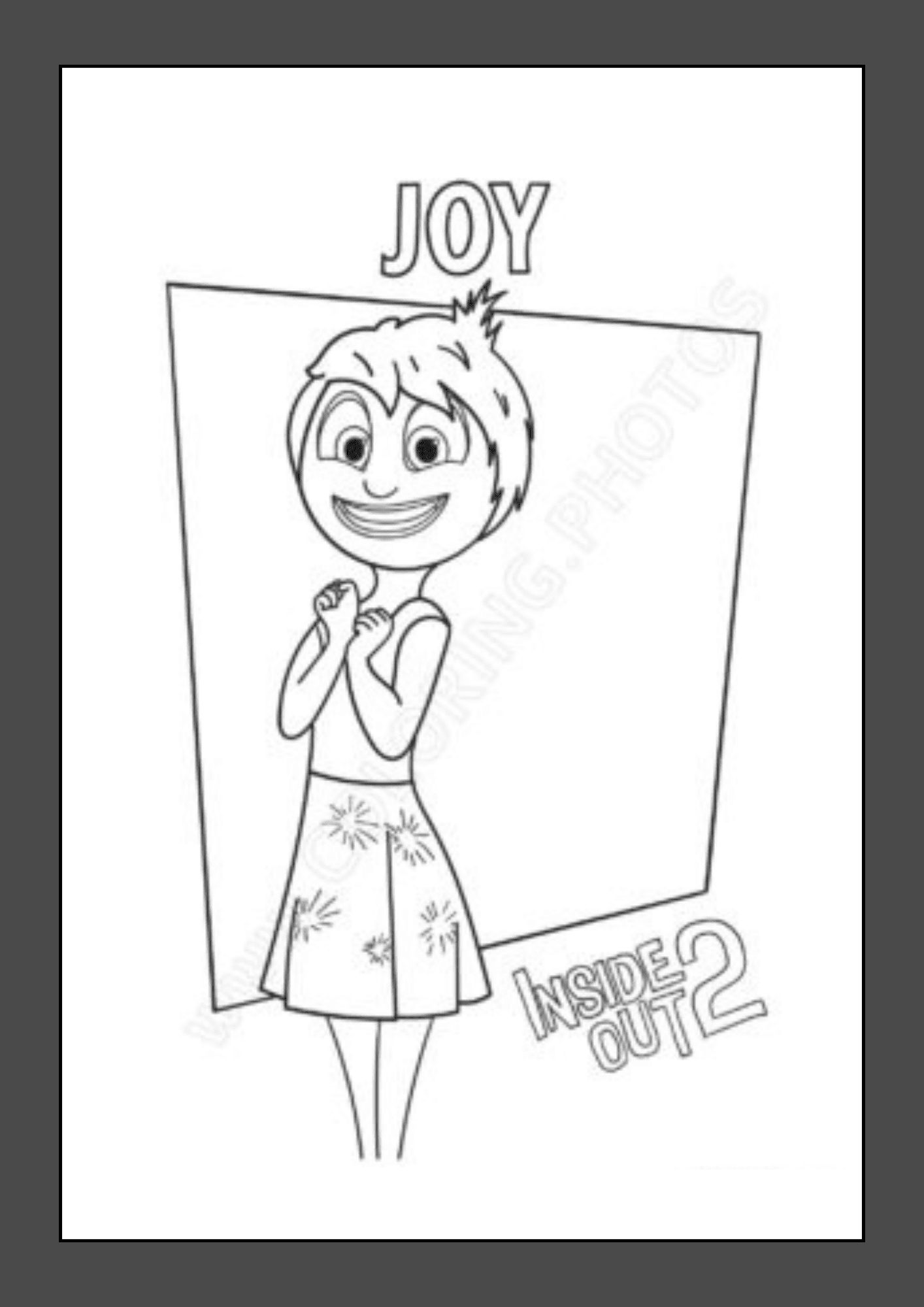 joy inside out coloring page