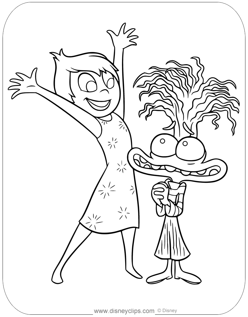 Inside Out 2 Coloring Pages In PDF Disneyclips
