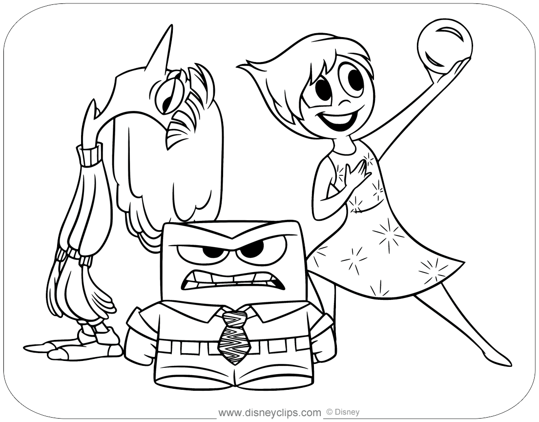 Inside Out 2 Coloring Pages In PDF Disneyclips