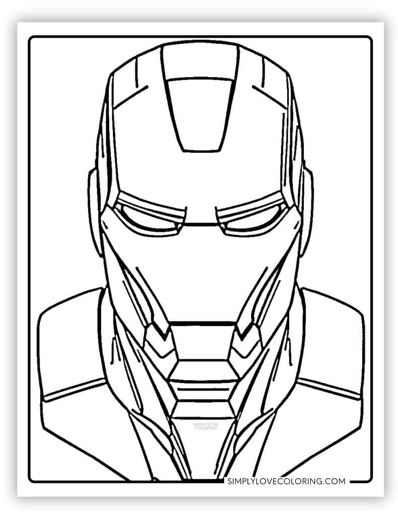Iron Man Coloring Pages Free PDF Printables Simply Love Coloring