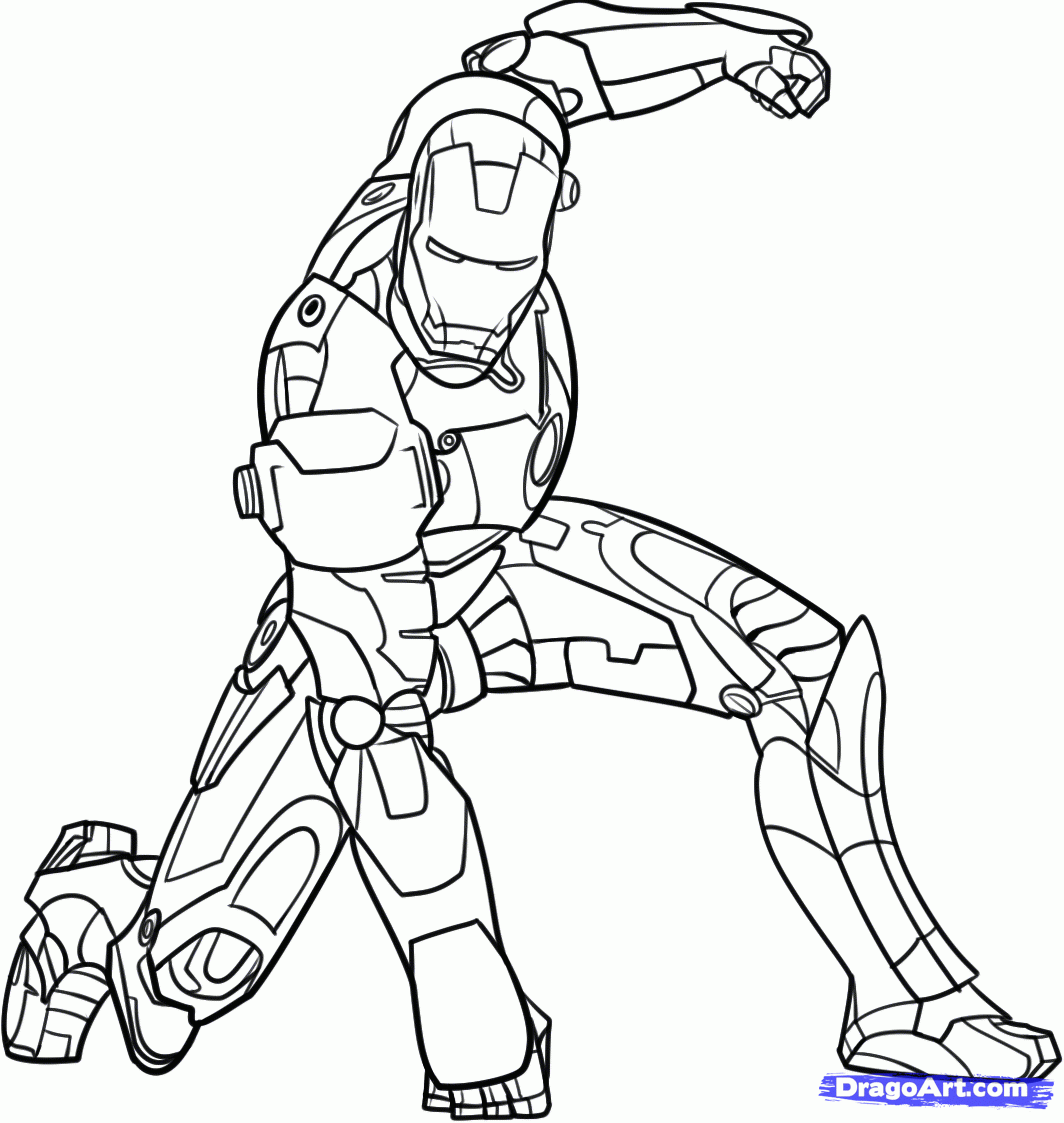 Iron Man Image To Download And Color Iron Man Coloring Pages