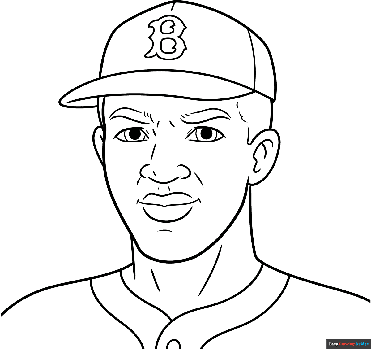 Jackie Robinson Coloring Page Easy Drawing Guides