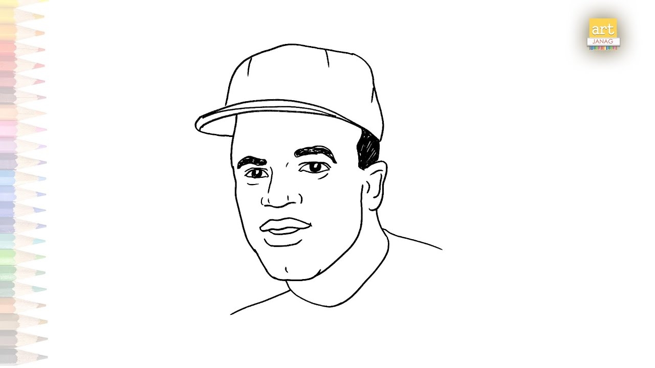 how to draw jackie robinson