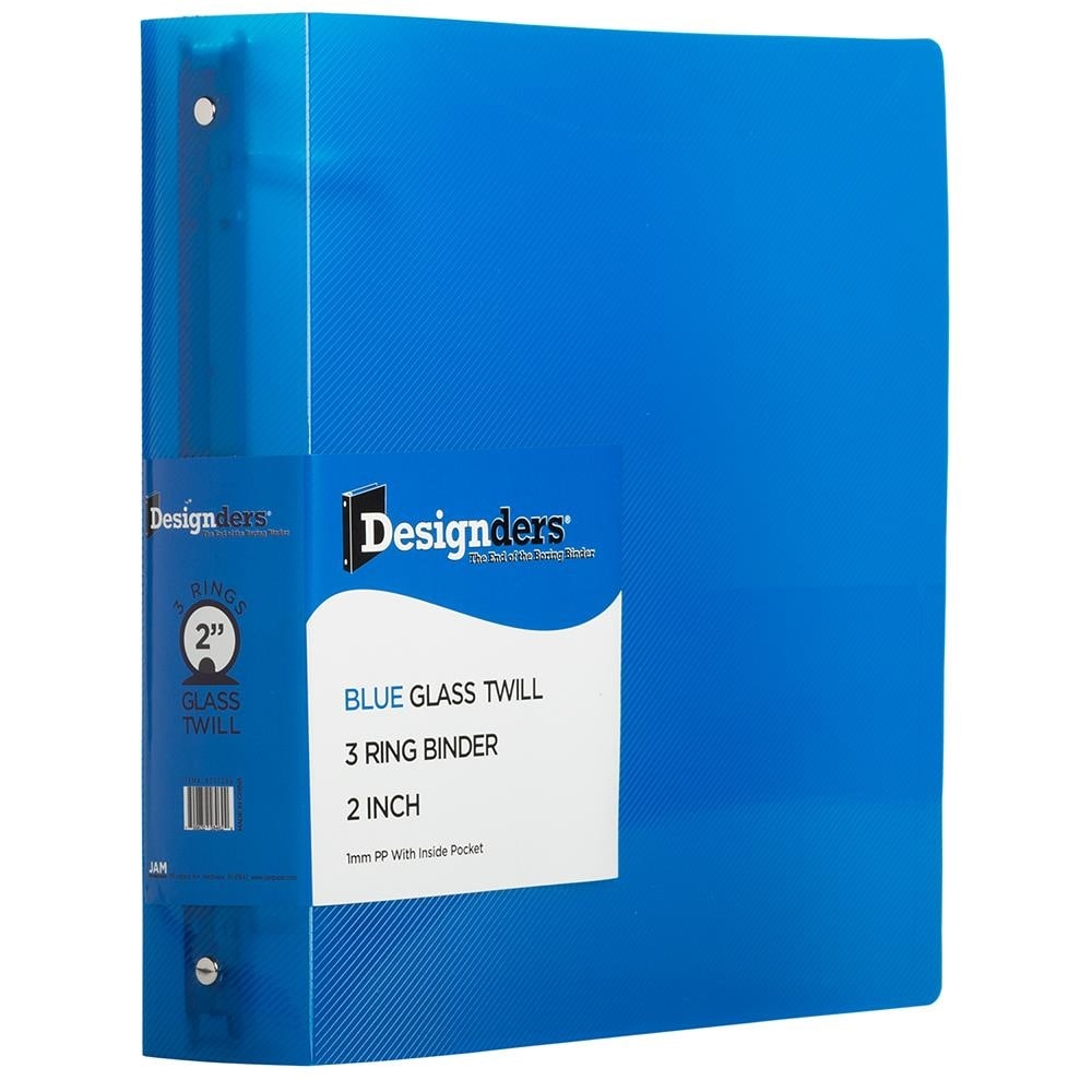 JAM Paper Blue 2 inch 3 Ring Binder Holds 350 Sheets Durable And Stylish Sold Individually 820T2BU At Lowes