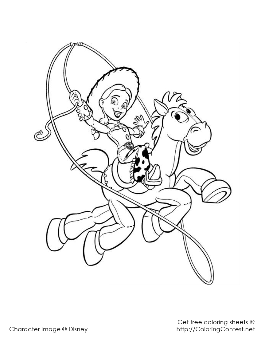 Jessie To Print And Color Toy Story Coloring Pages