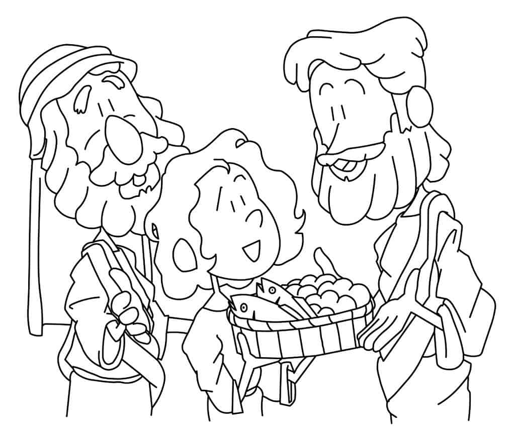 Jesus Feeds 5 000 Coloring Page Ministry To Children