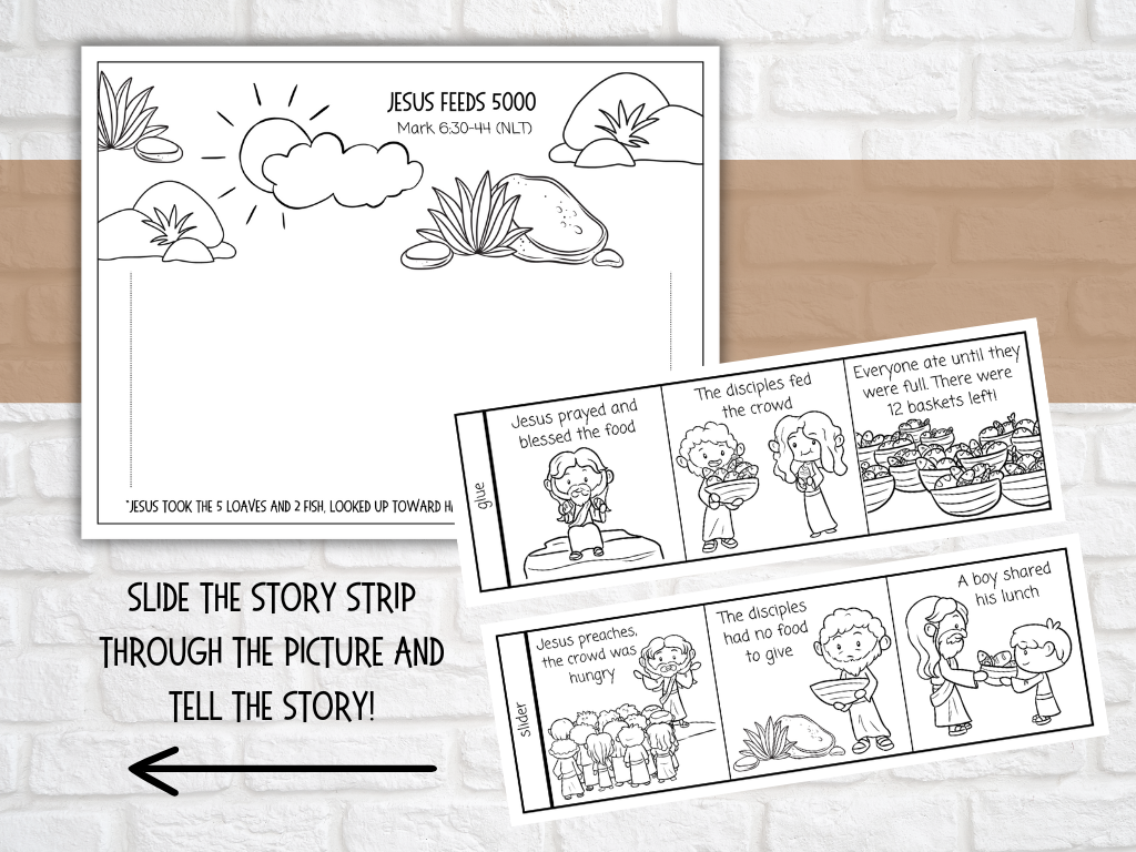 jesus feeds 5000 coloring sheet