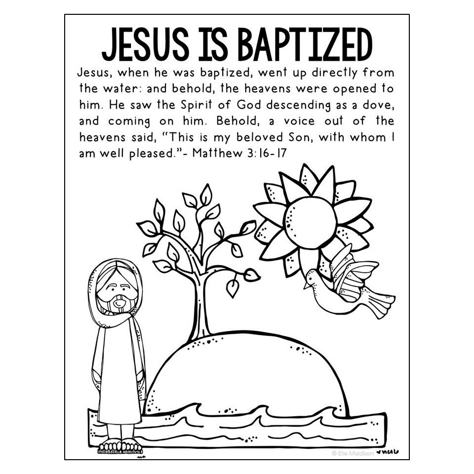 baptism of jesus coloring sheet