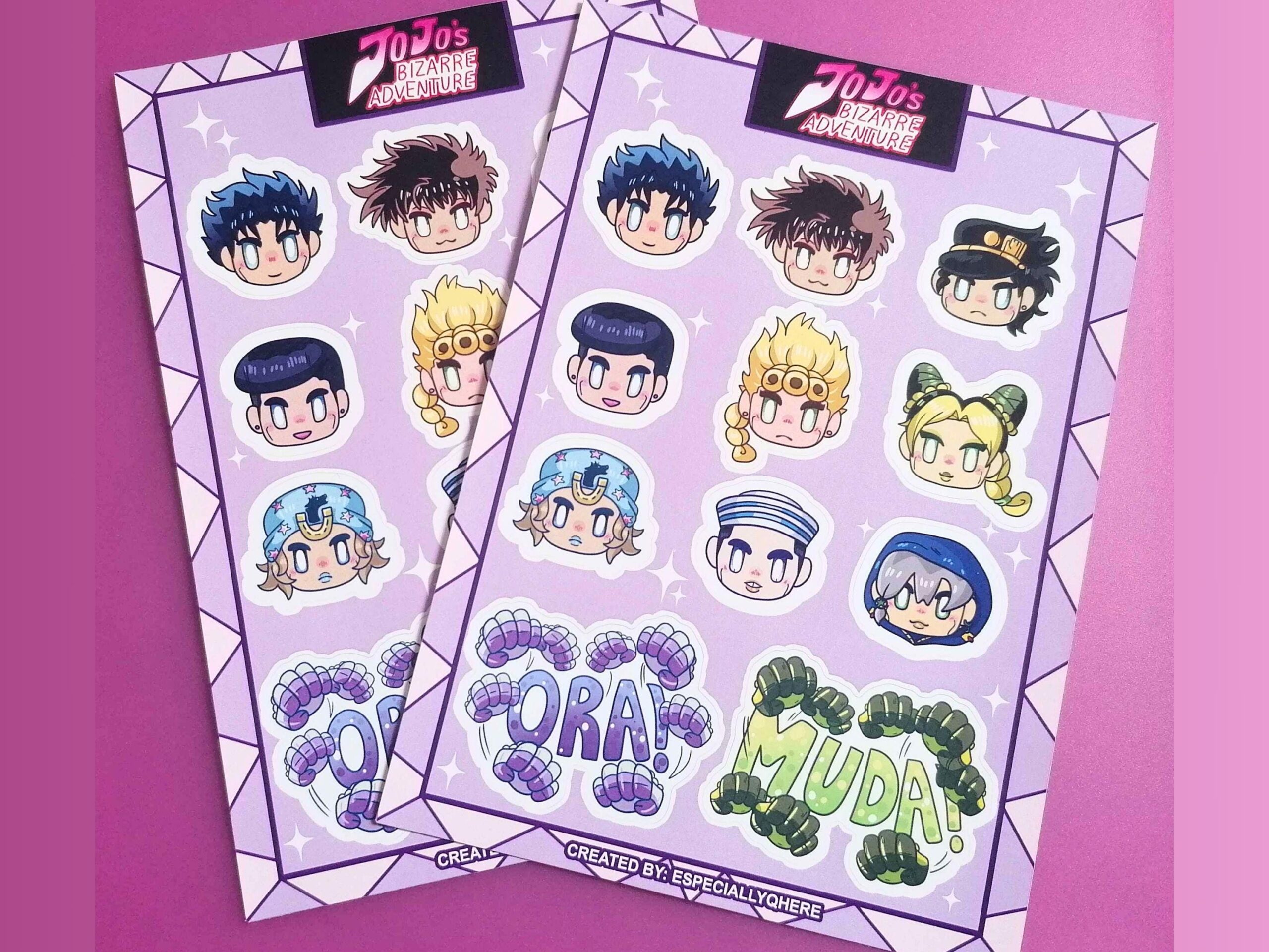 JJBA Sticker Sheet Etsy