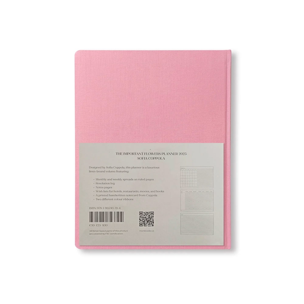 JKPT STORE THE IMPORTANT FLOWERS PLANNER 2025 BY SOFIA COPPOLA