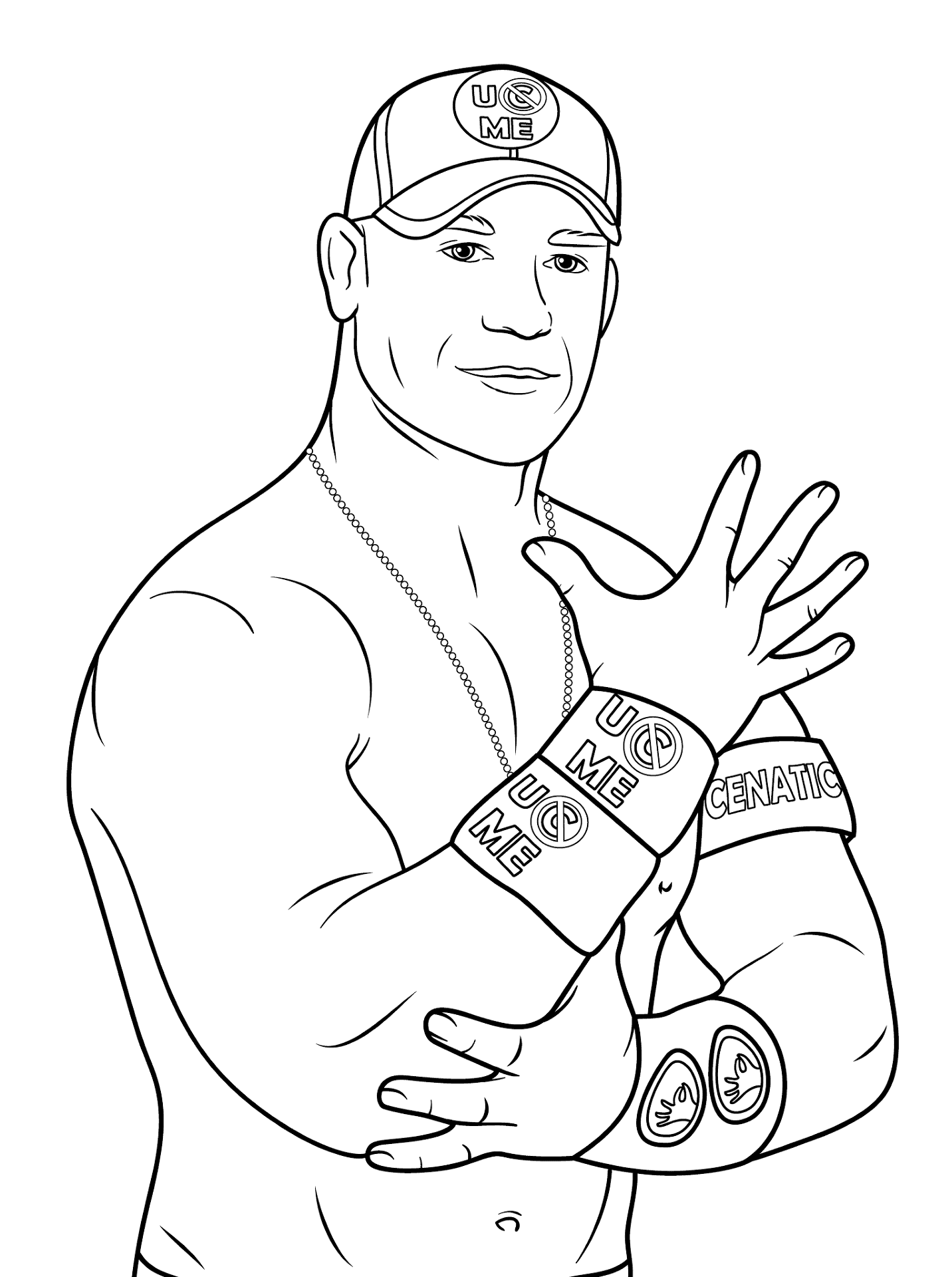 John Cena Coloring Page Free Printable