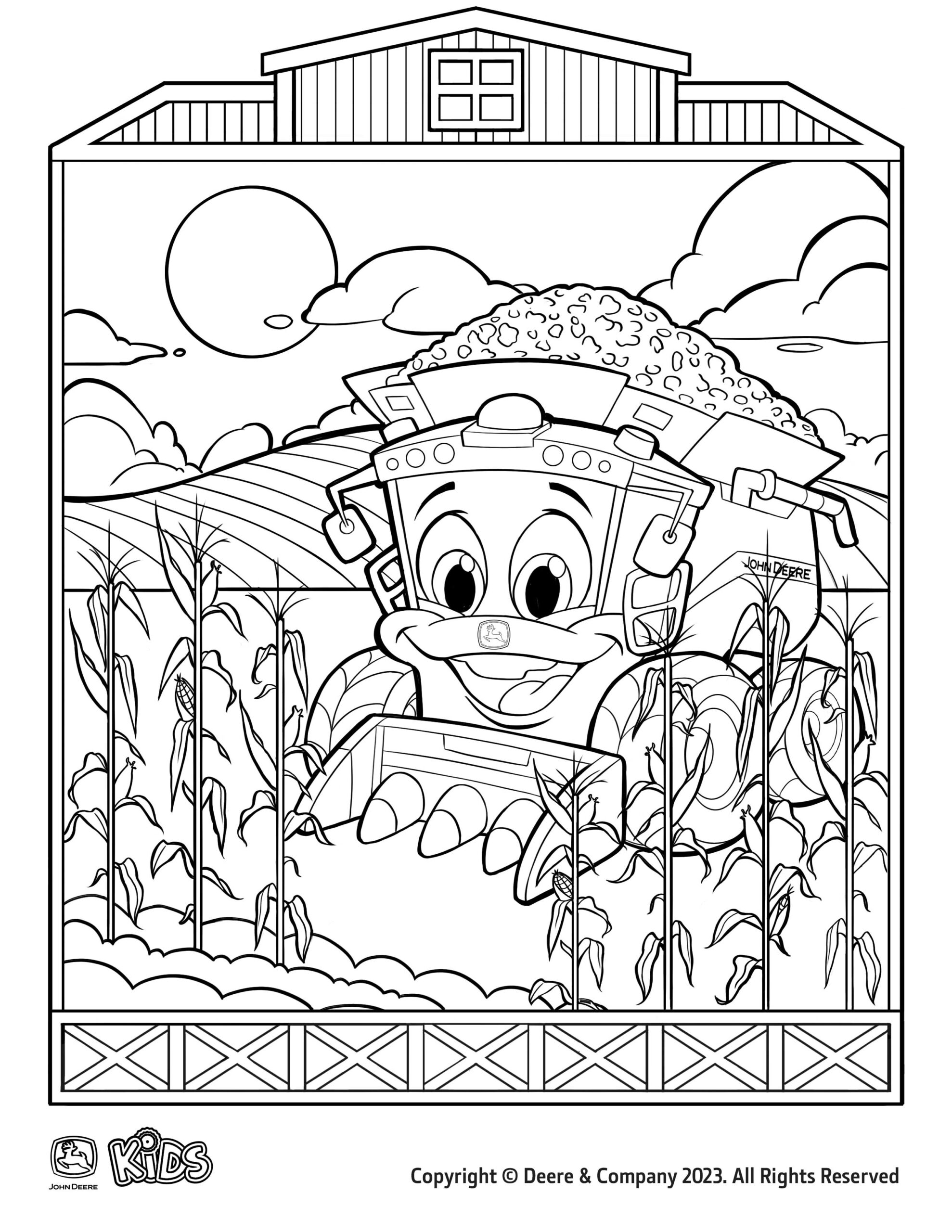 john deere gator coloring pages