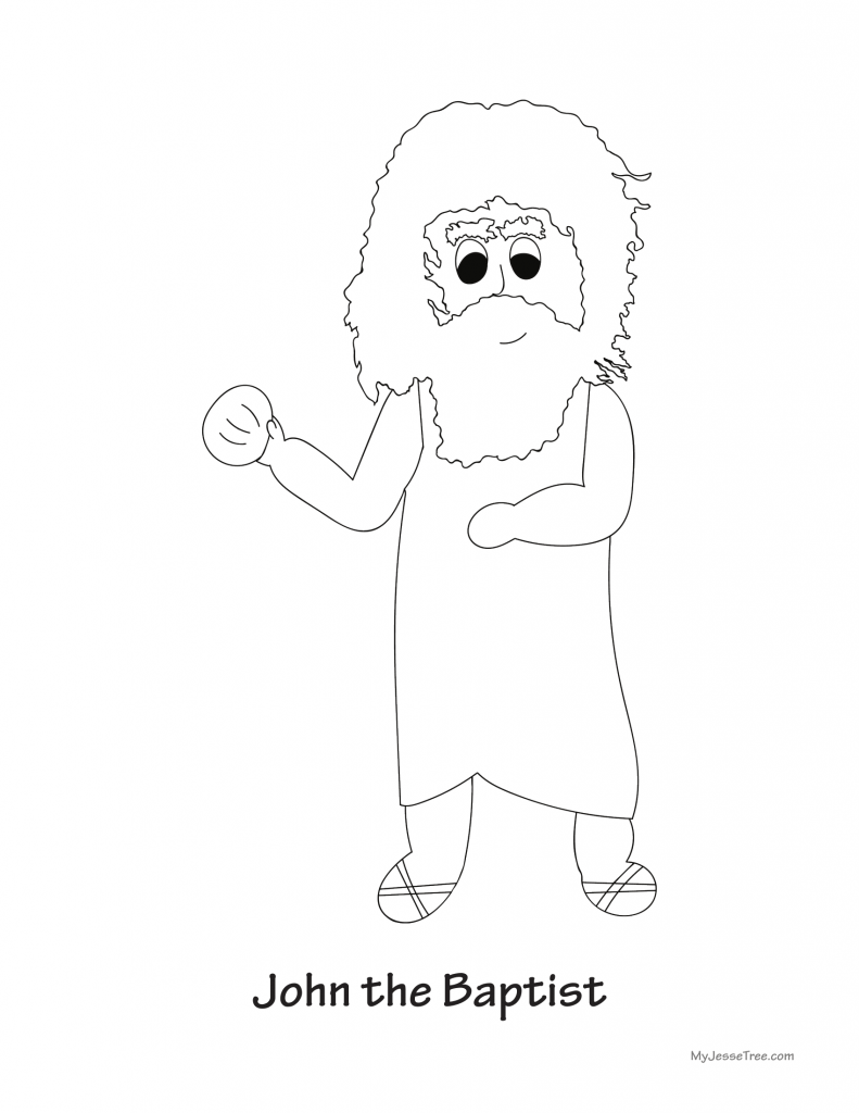 John the baptist coloring sheet 1 My Jesse Tree