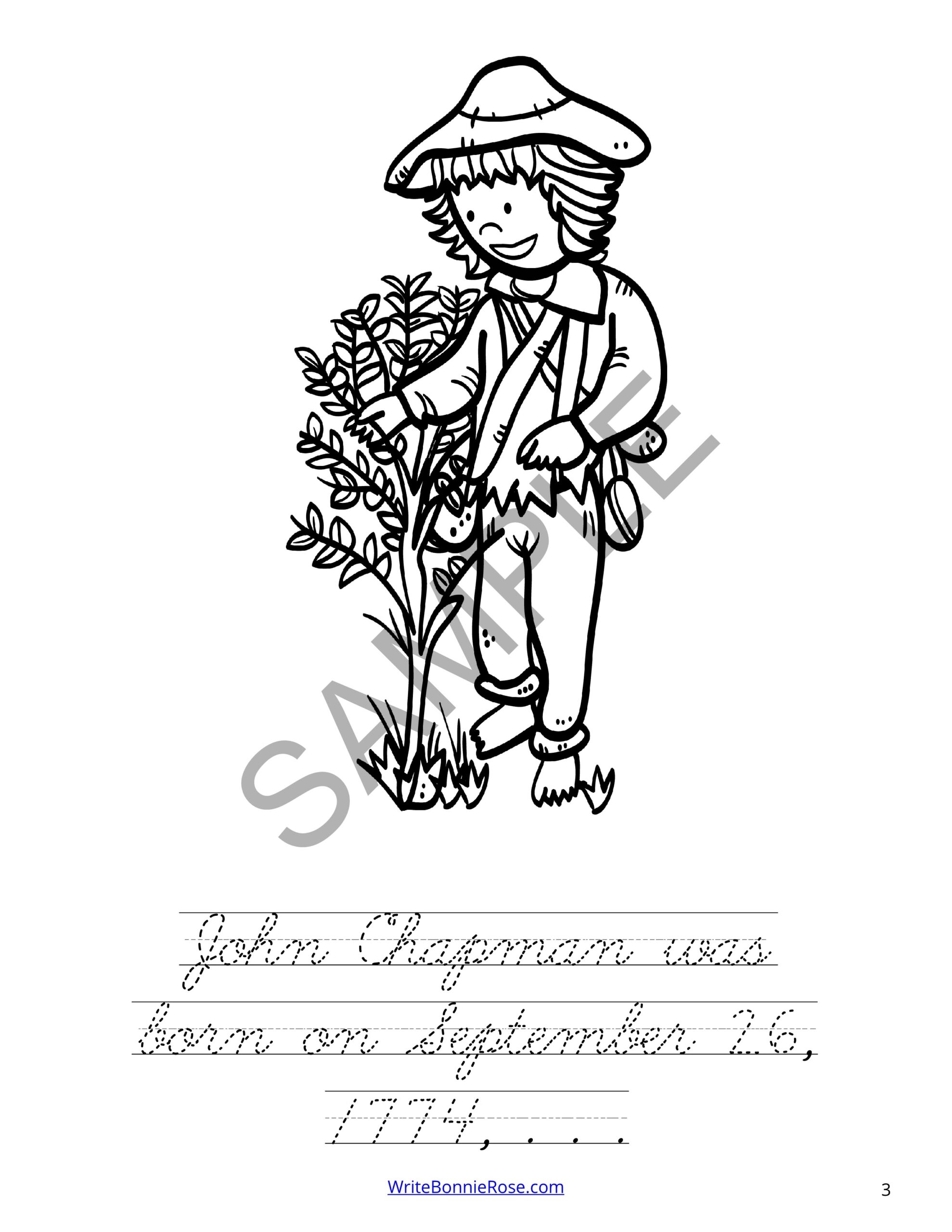Johnny Appleseed Coloring Book Level C Made By Teachers