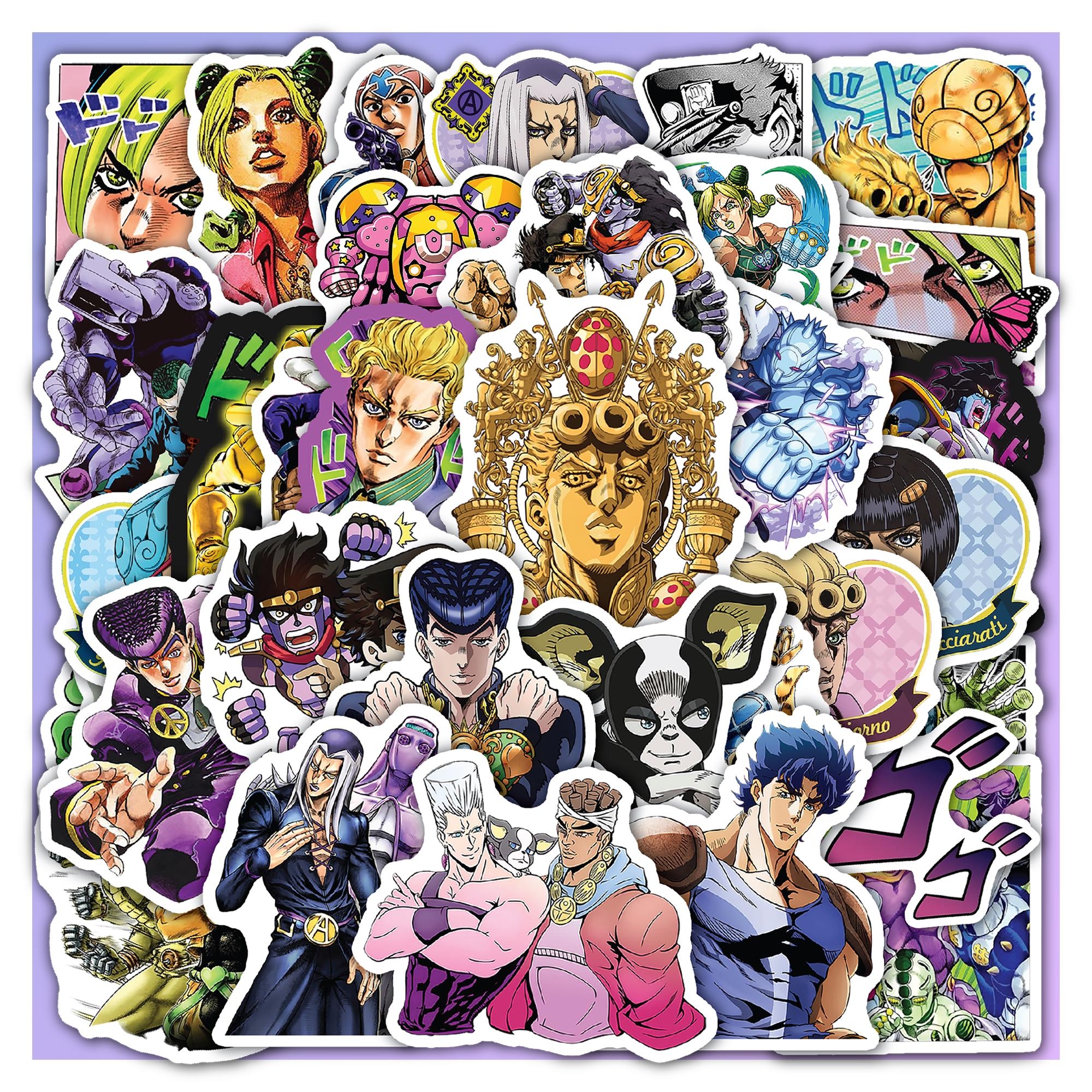 Jojo Bizarre Adventure Stickers Sheet Anime Decals 40 Piece Etsy