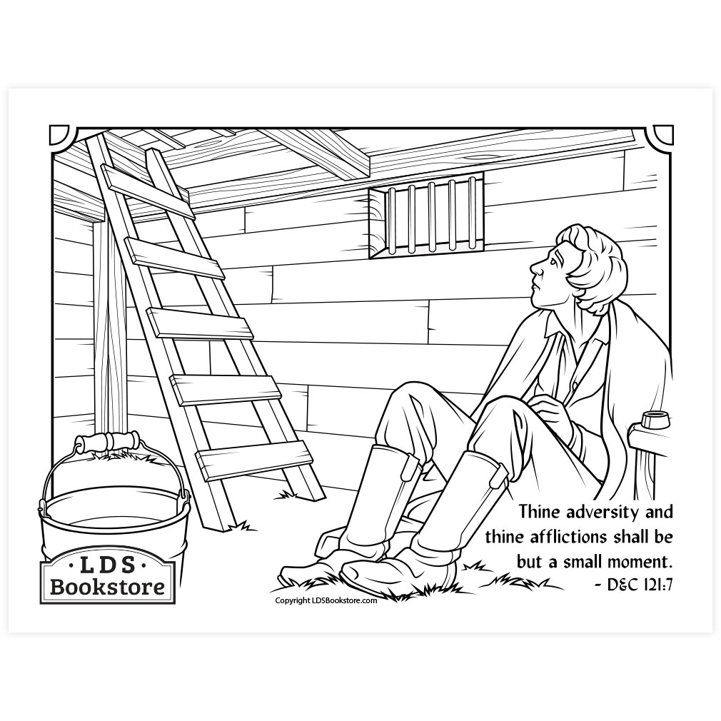 Joseph In Liberty Jail Coloring Page Printable Doctrine And Covenants Coloring Page