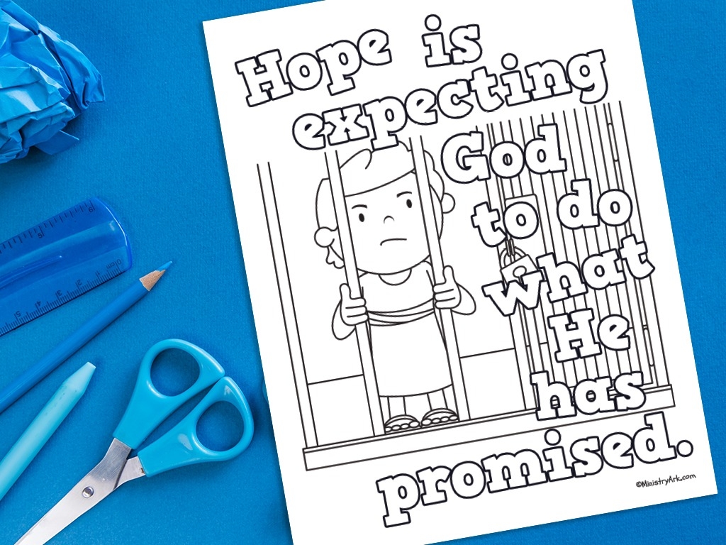 joseph in prison coloring sheet