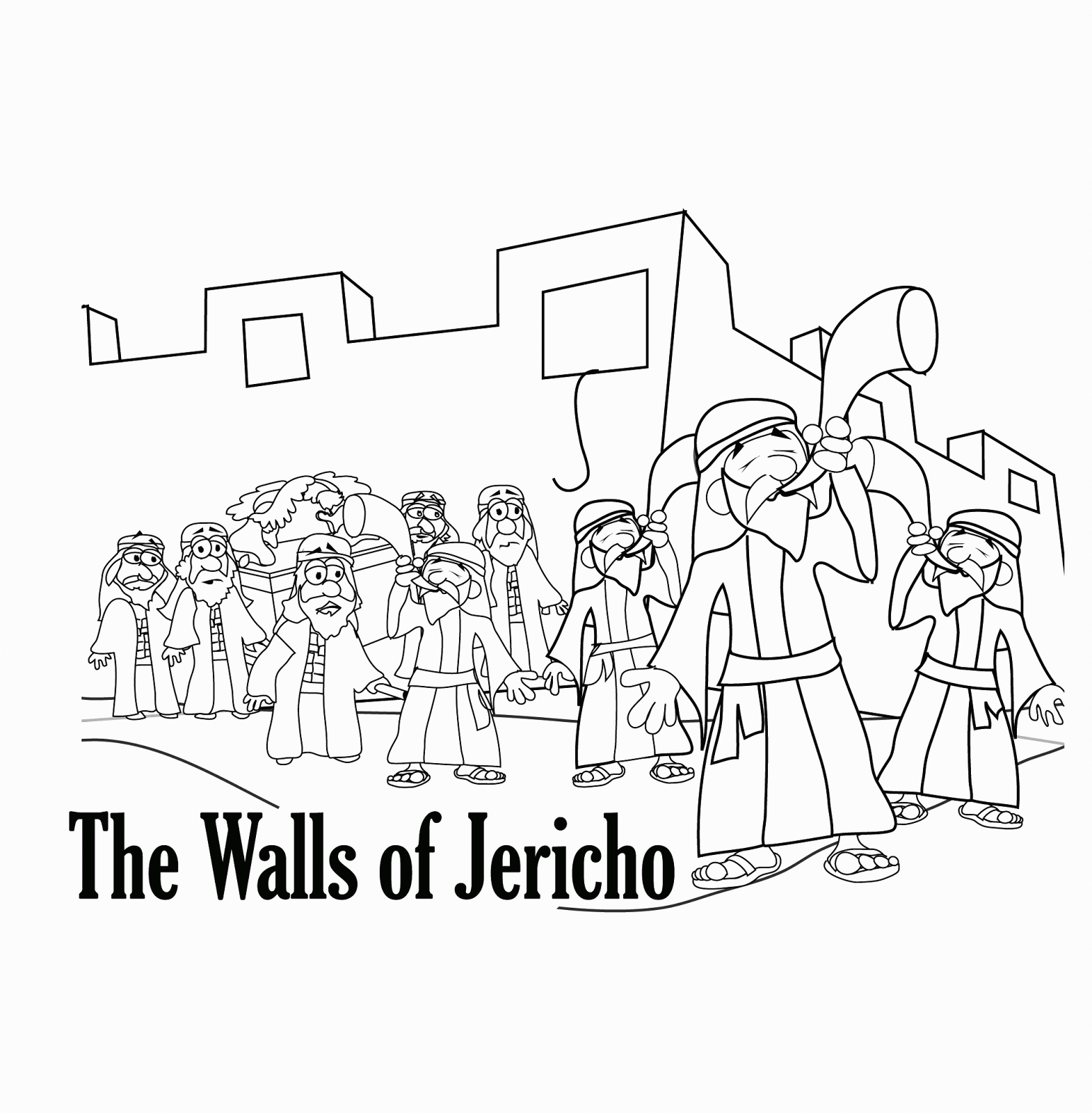 walls of jericho coloring sheet