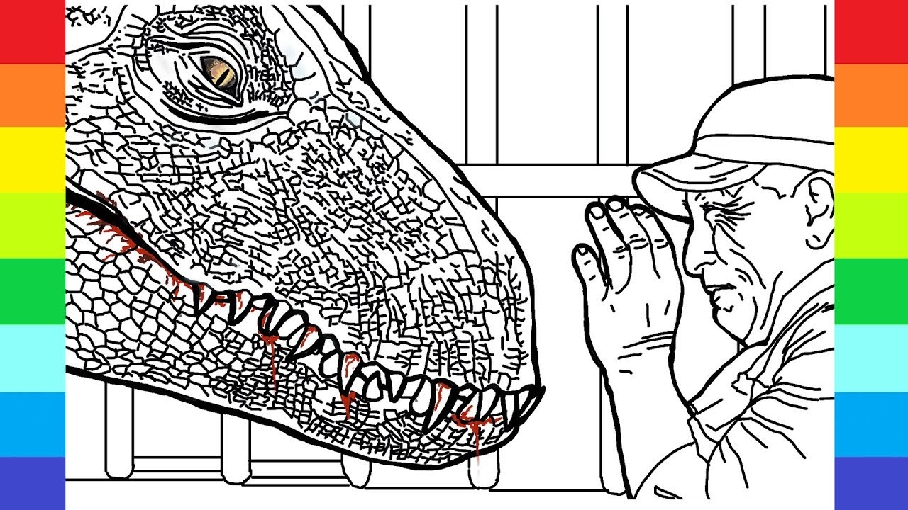 Jurassic World 2 Fallen Kingdom How To Draw IndoRaptor Drawing And Coloring Dinosaur YouTube