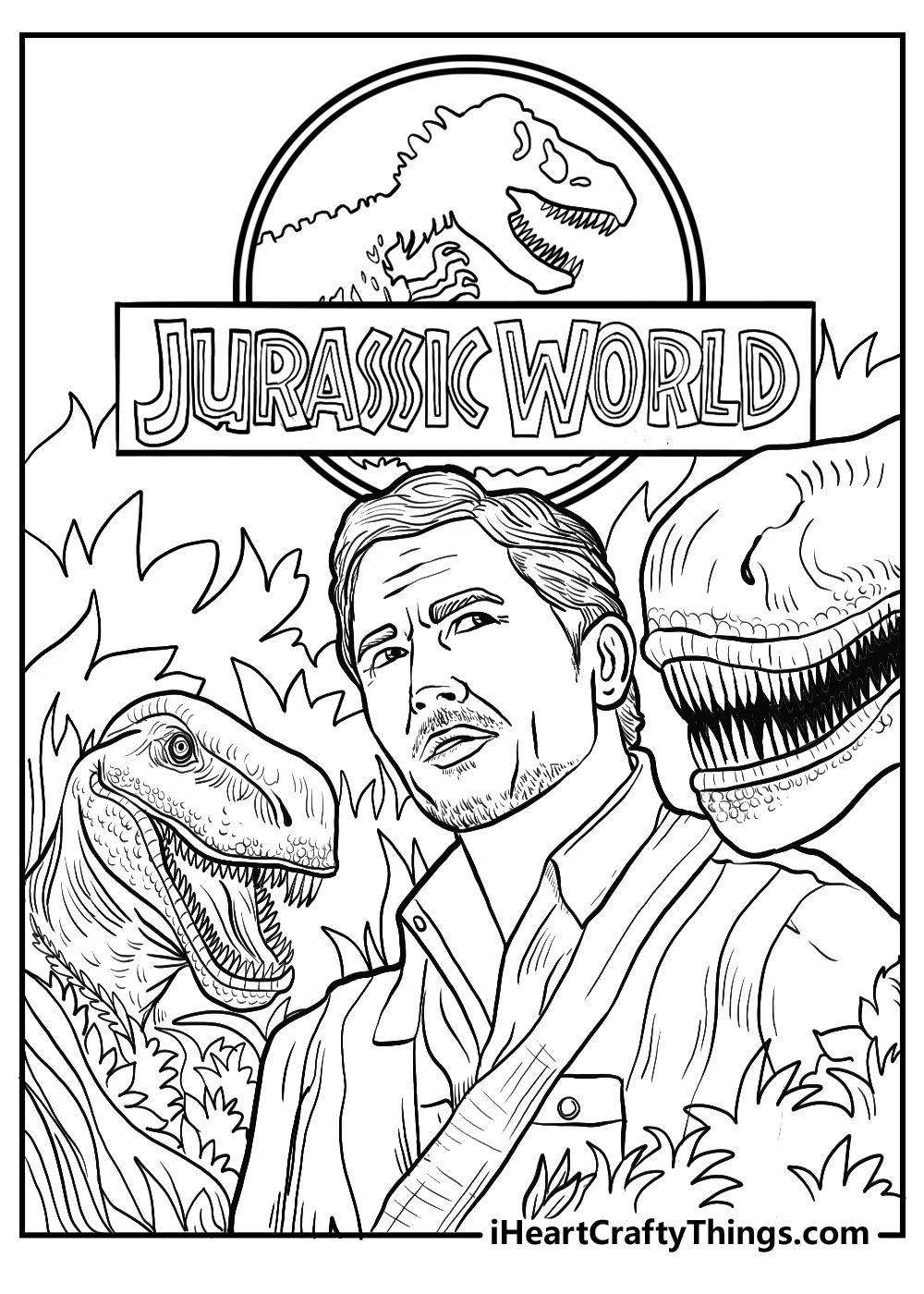 coloring pages of jurassic world