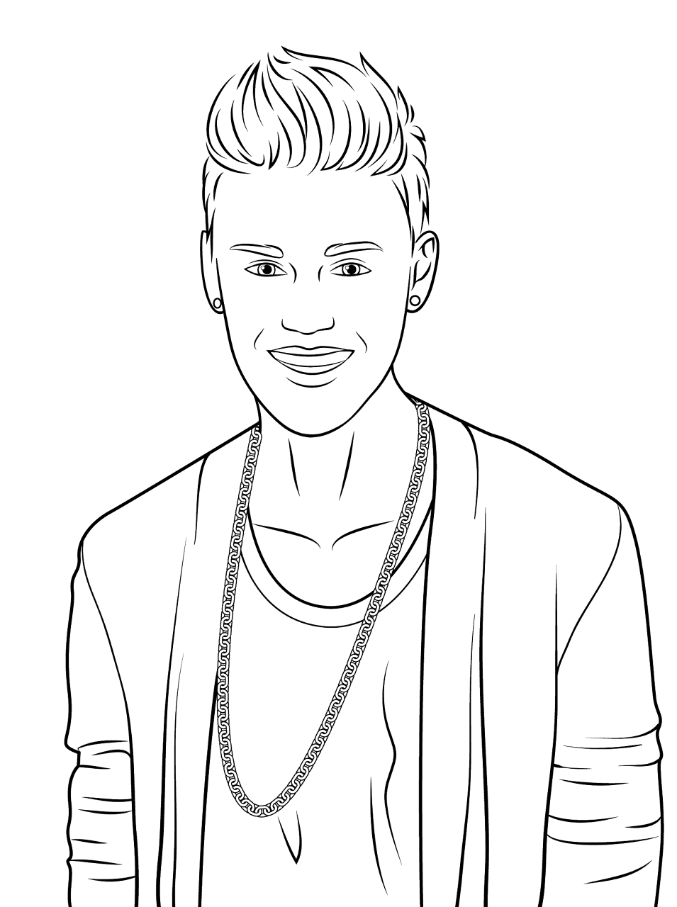 coloring pages of justin bieber