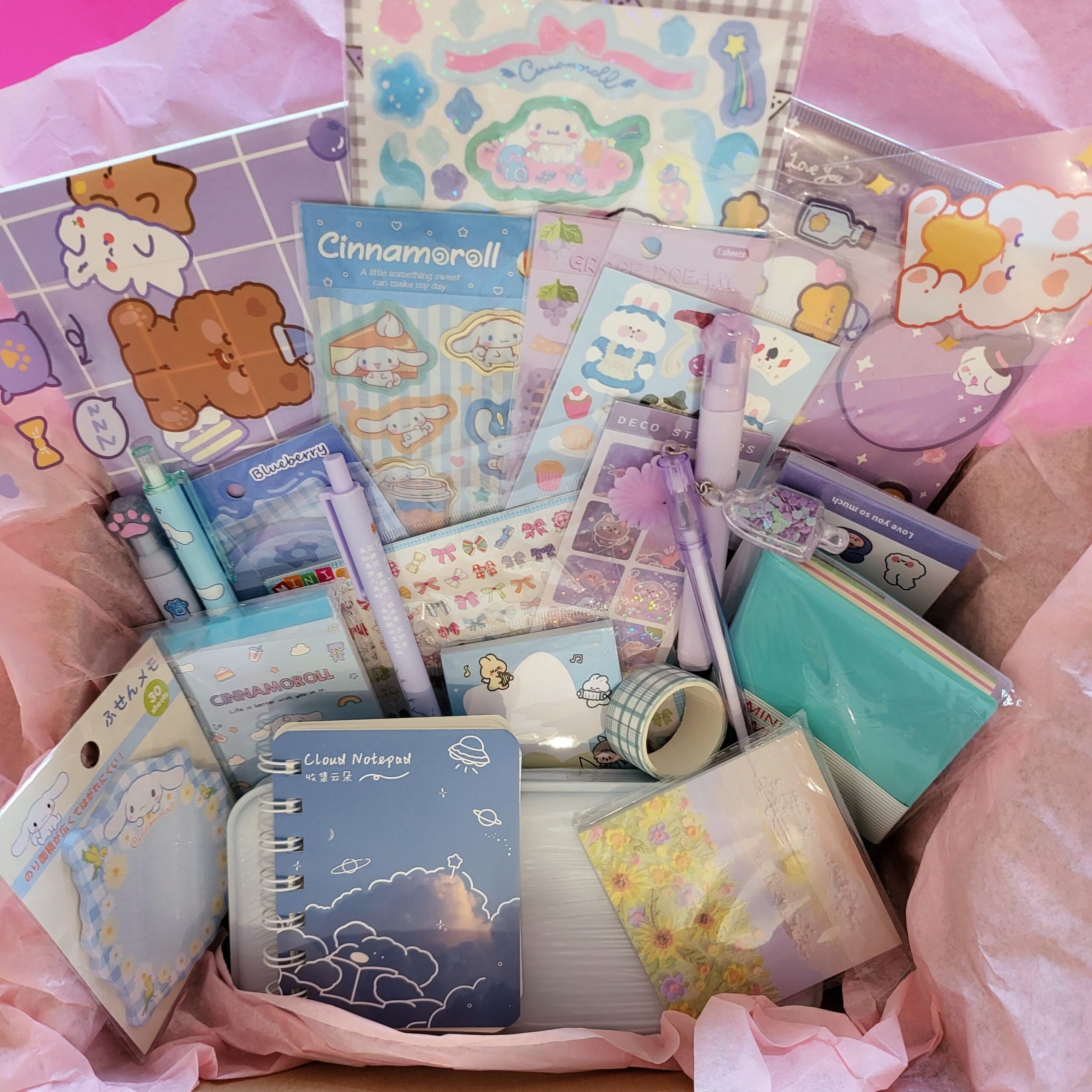 Kawaii Mystery Stationery Box Customisable Stationery Gift Box School Supplies Japanese Korean Stationery Stickers Set Bundle Journaling Etsy