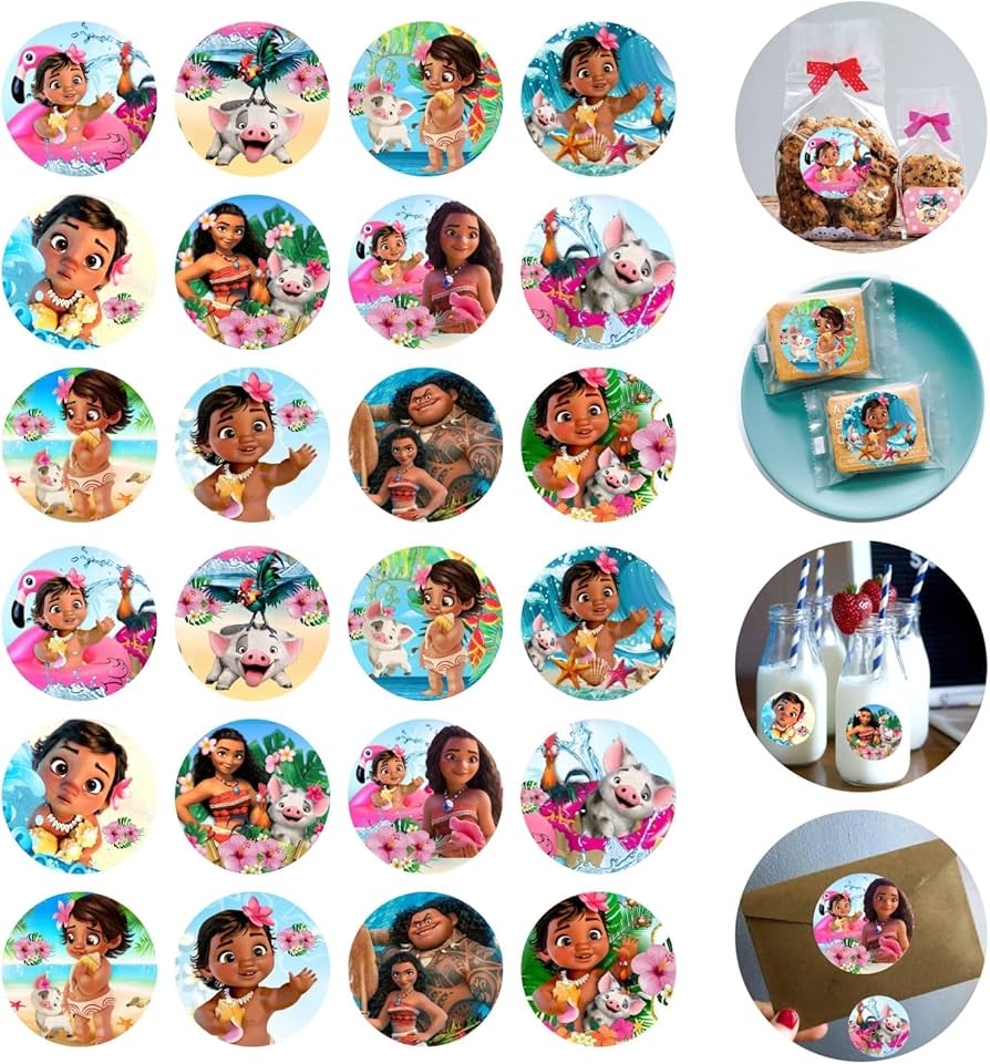 KEELZ 120pcs Moana Stickers For Girls Baby Moana Birthday Party Supplies 10 Sheets Amazon au Toys Games