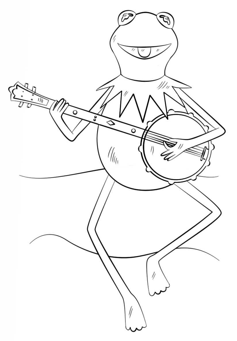 Kermit The Frog Coloring Page Free Printable