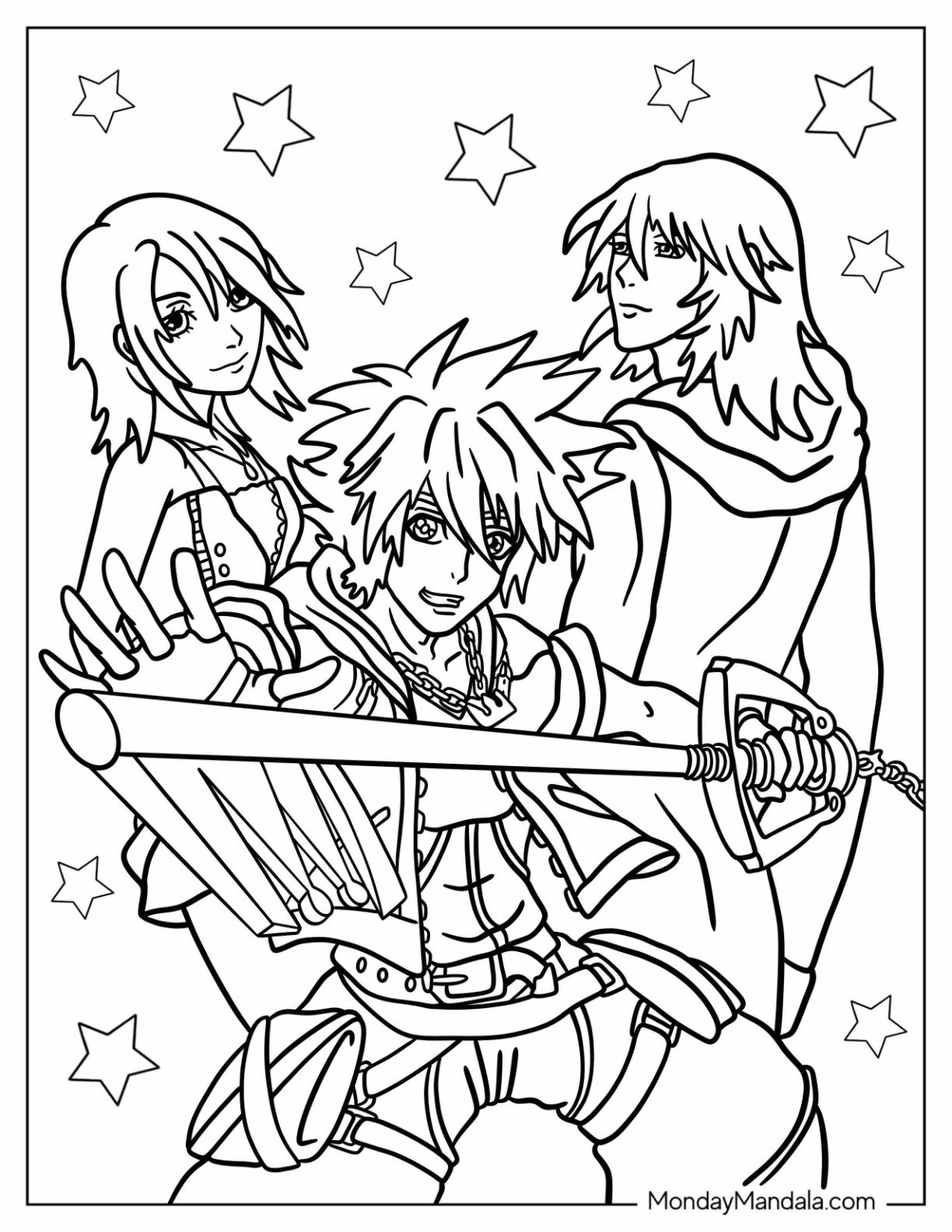 Kingdom Hearts Coloring Pages Free PDF Printables 