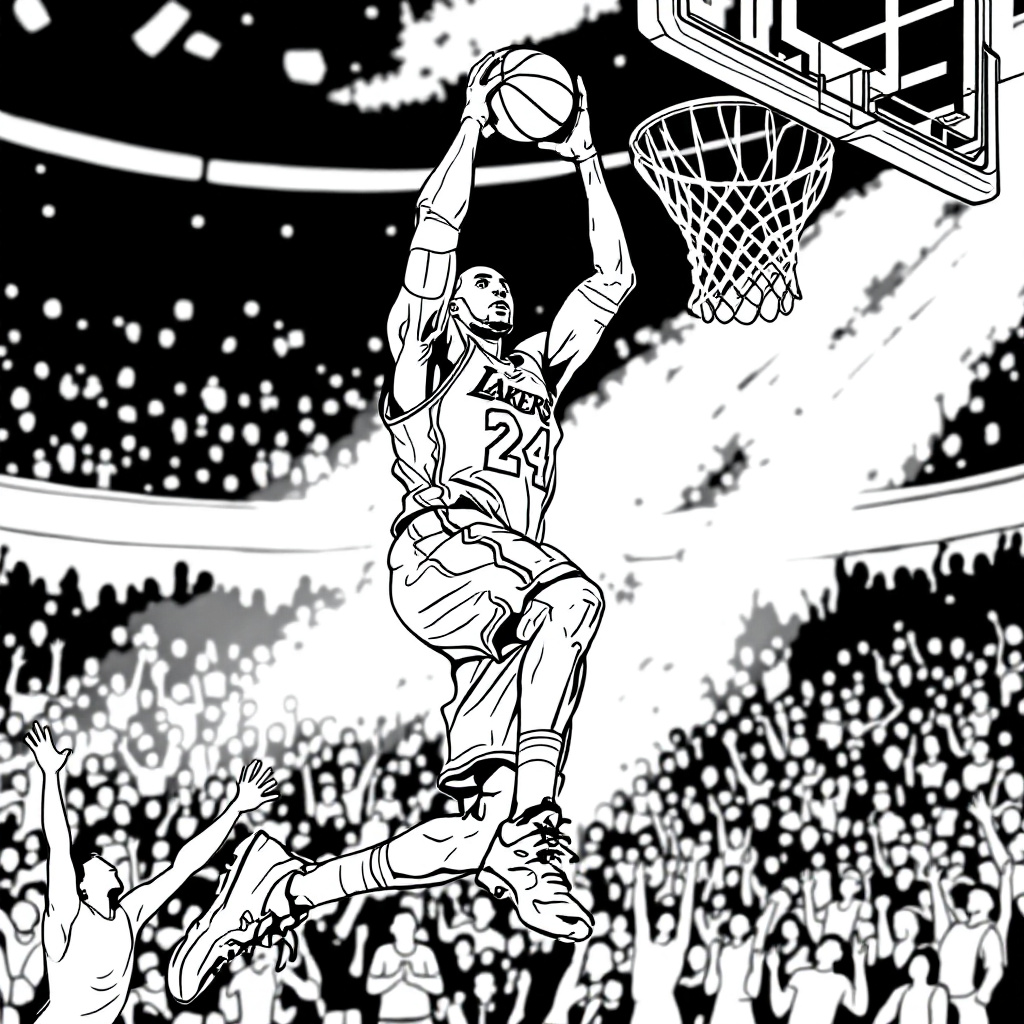 coloring pages of kobe bryant