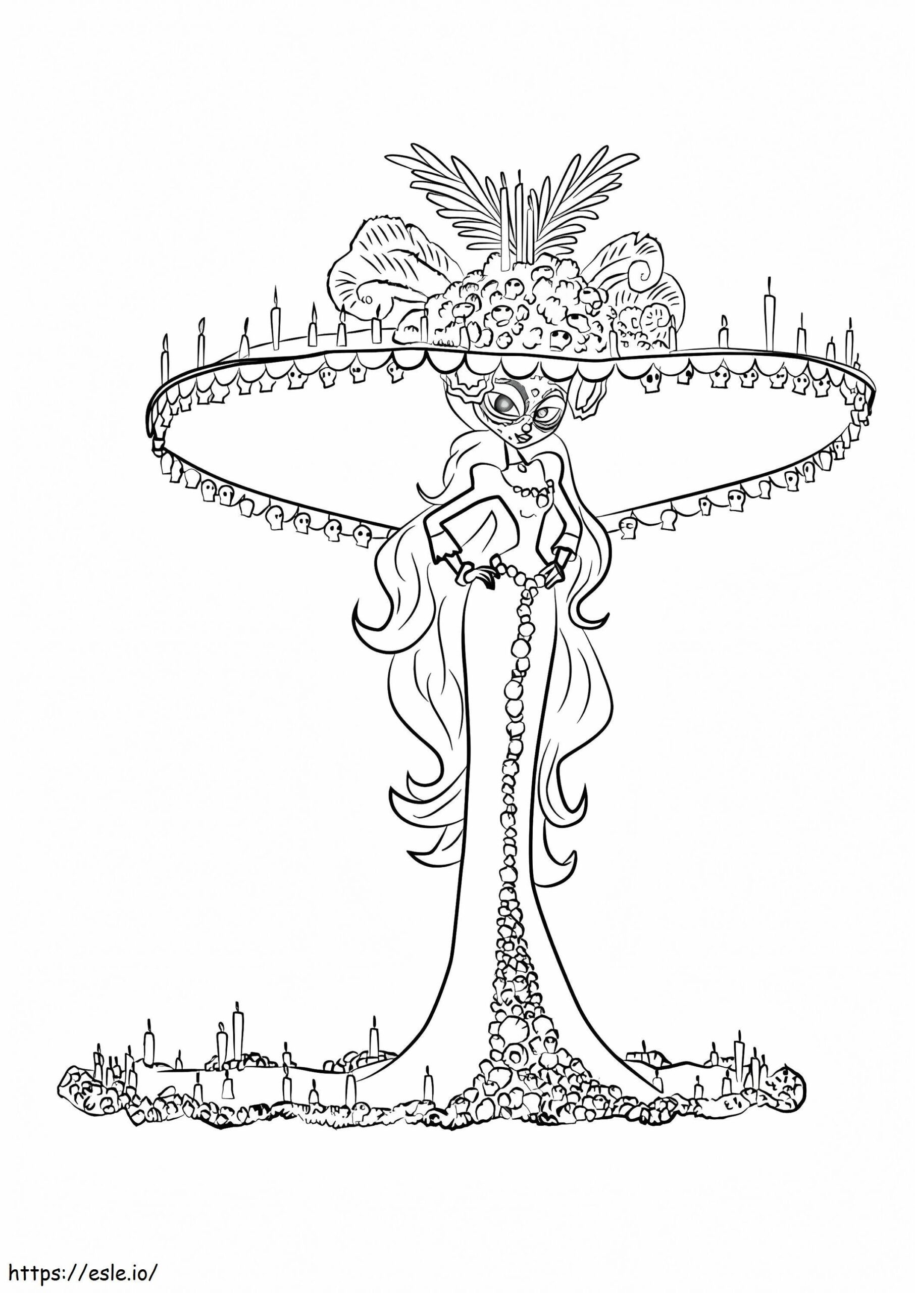 La Muerte From The Book Of Life Coloring Page