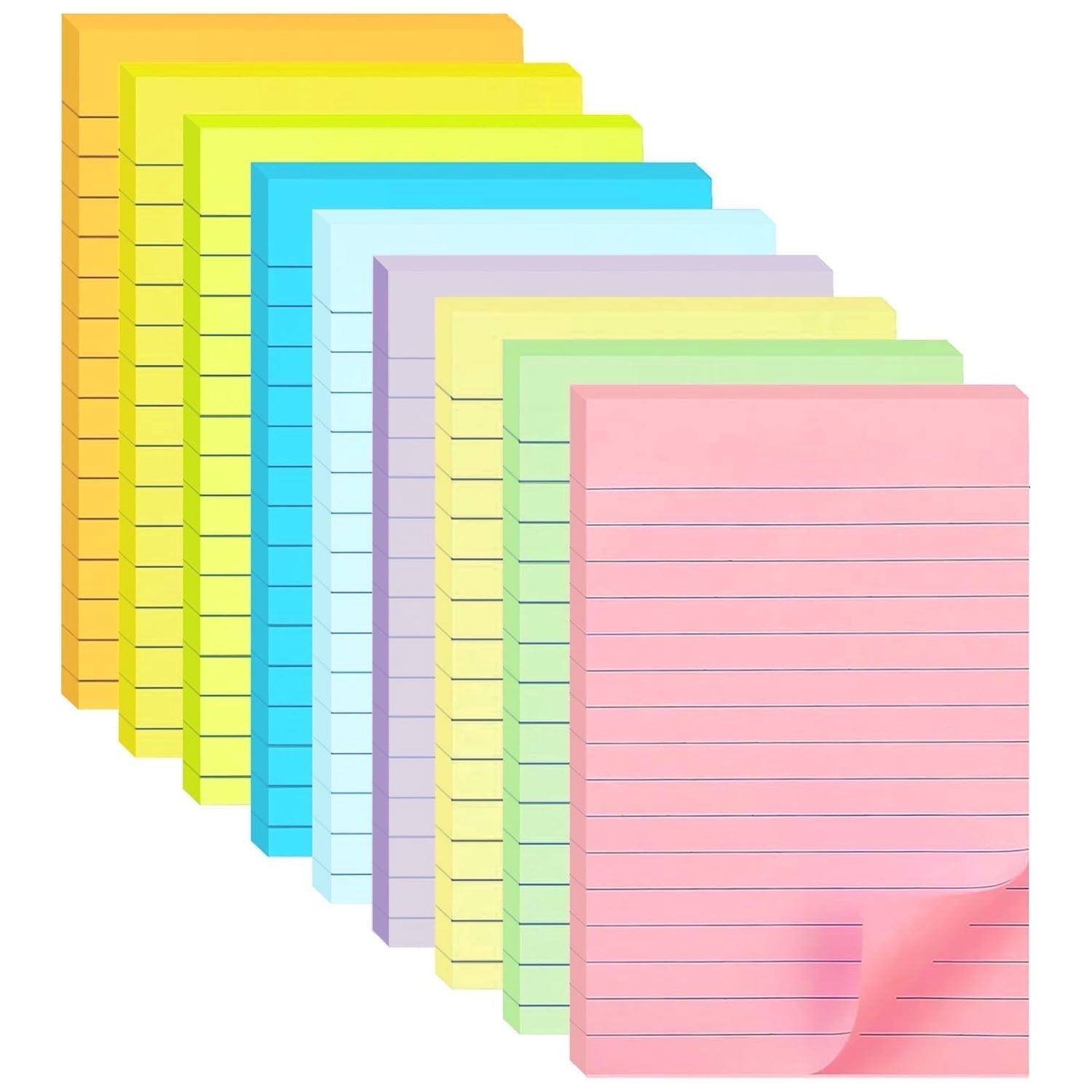 Large Lined Sticky Notes 4x6 450 Sheets For Office Use Walmart Business Supplies