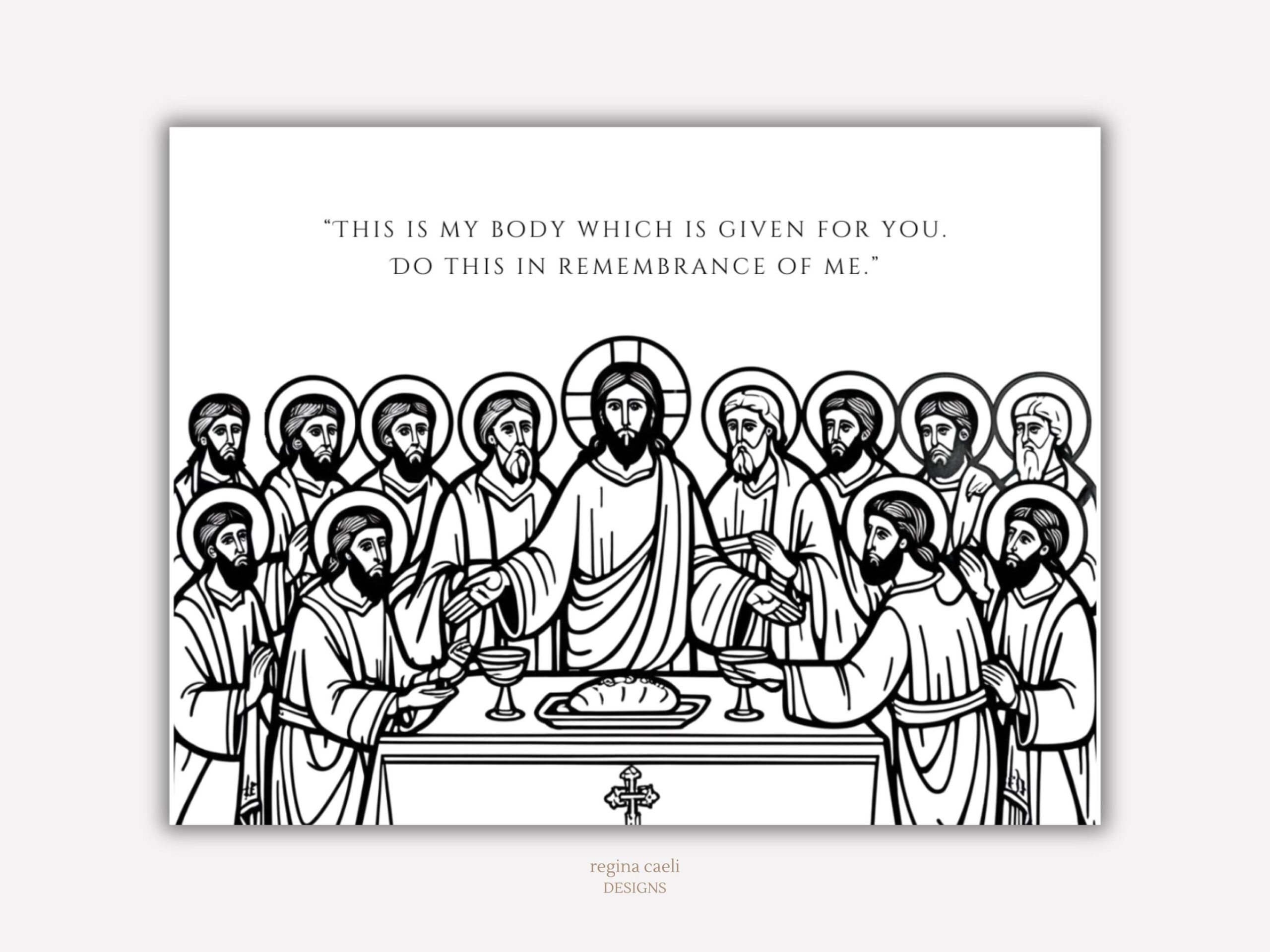 the last supper coloring pages