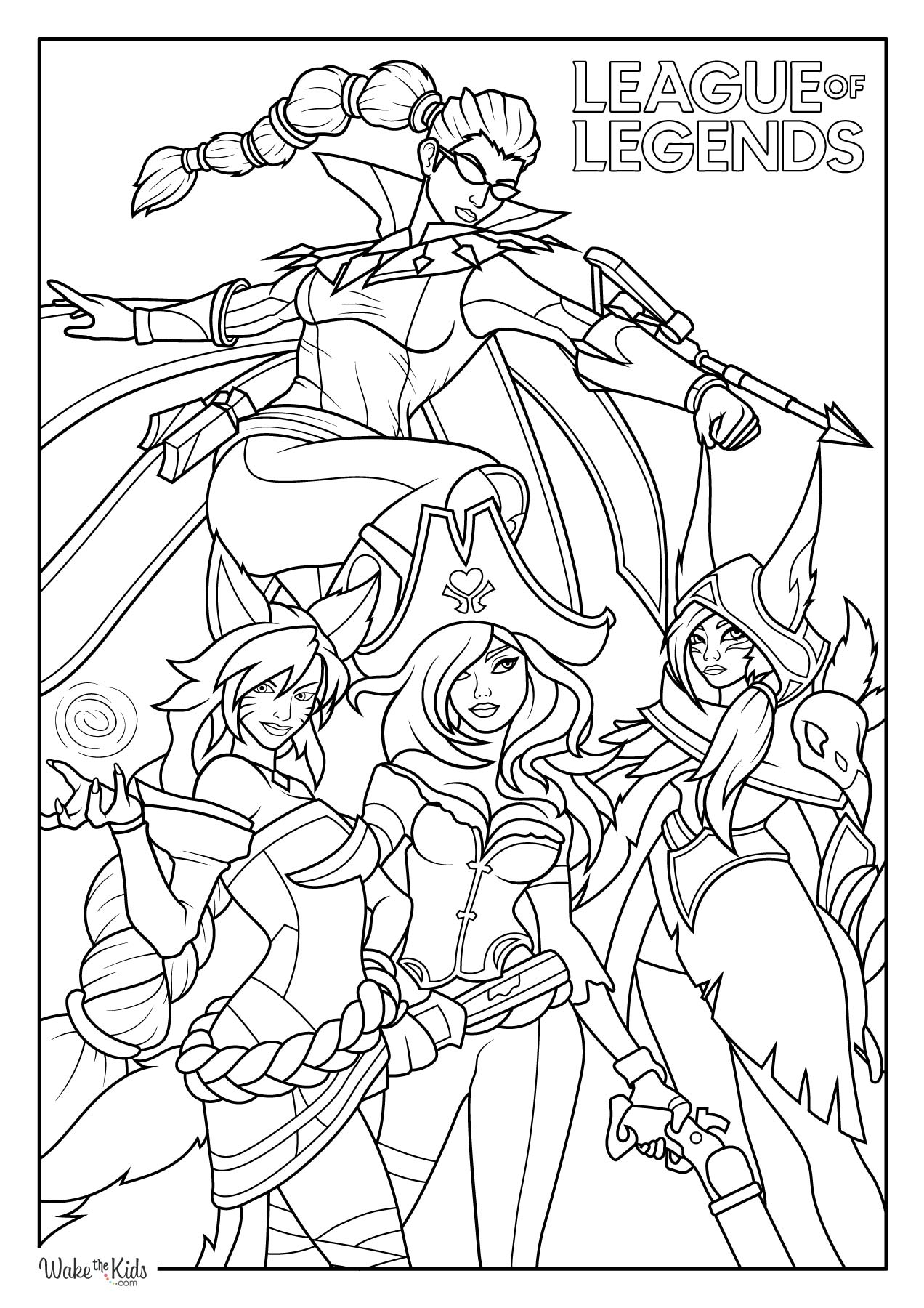 League Of Legends Coloring Pages Free Printable PDFs WakeTheKids